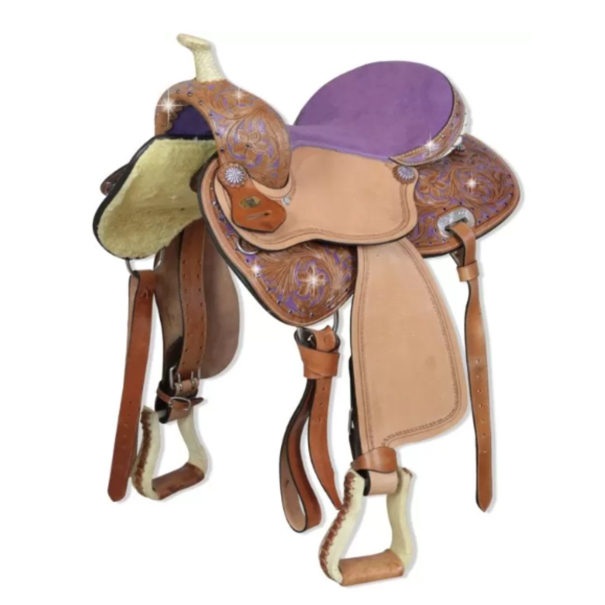 Selle Western 16" Silver Horse Georgia - Violet