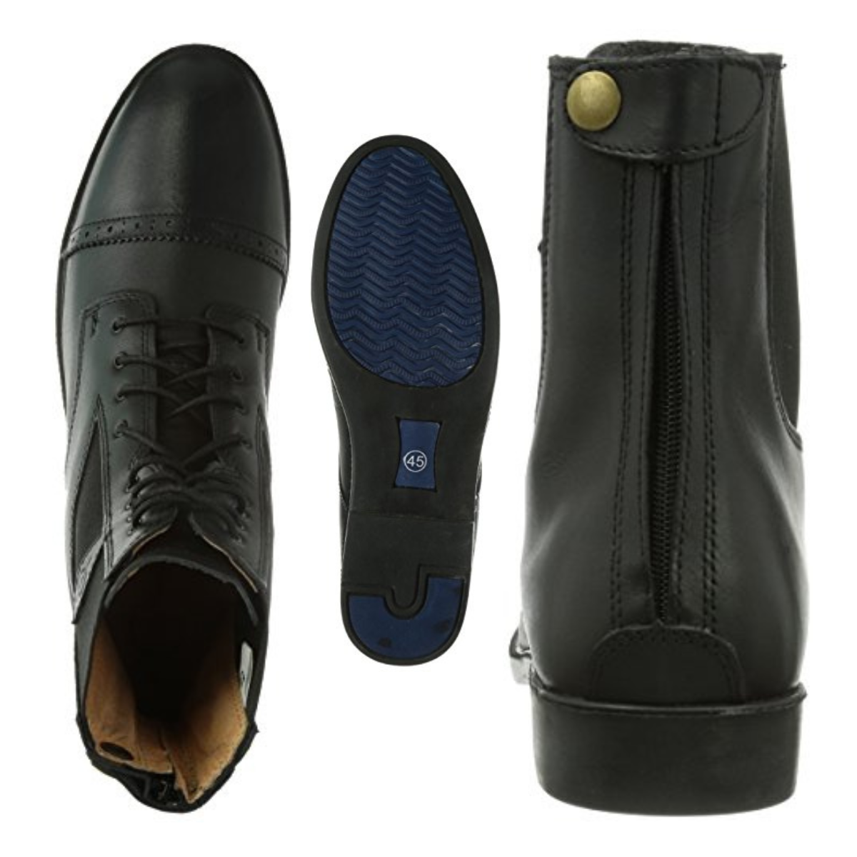 Chaussures d'Equitation en cuir à lacets