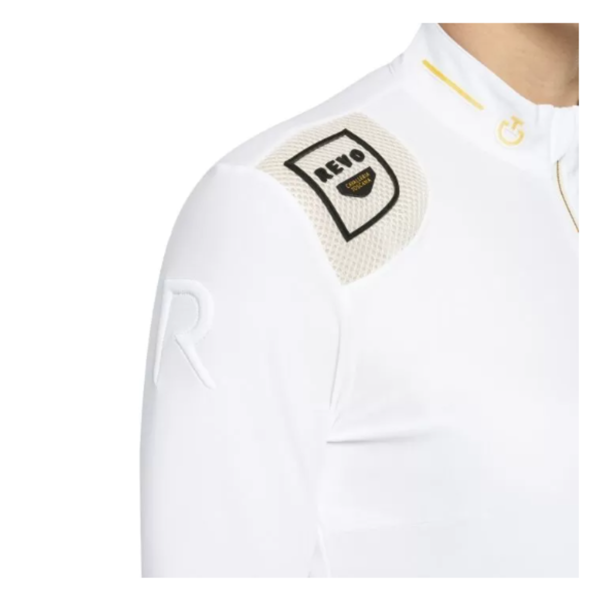 Polo Concours Femme Cavalleria Toscana R-Evo Epaulet Manches Longues
