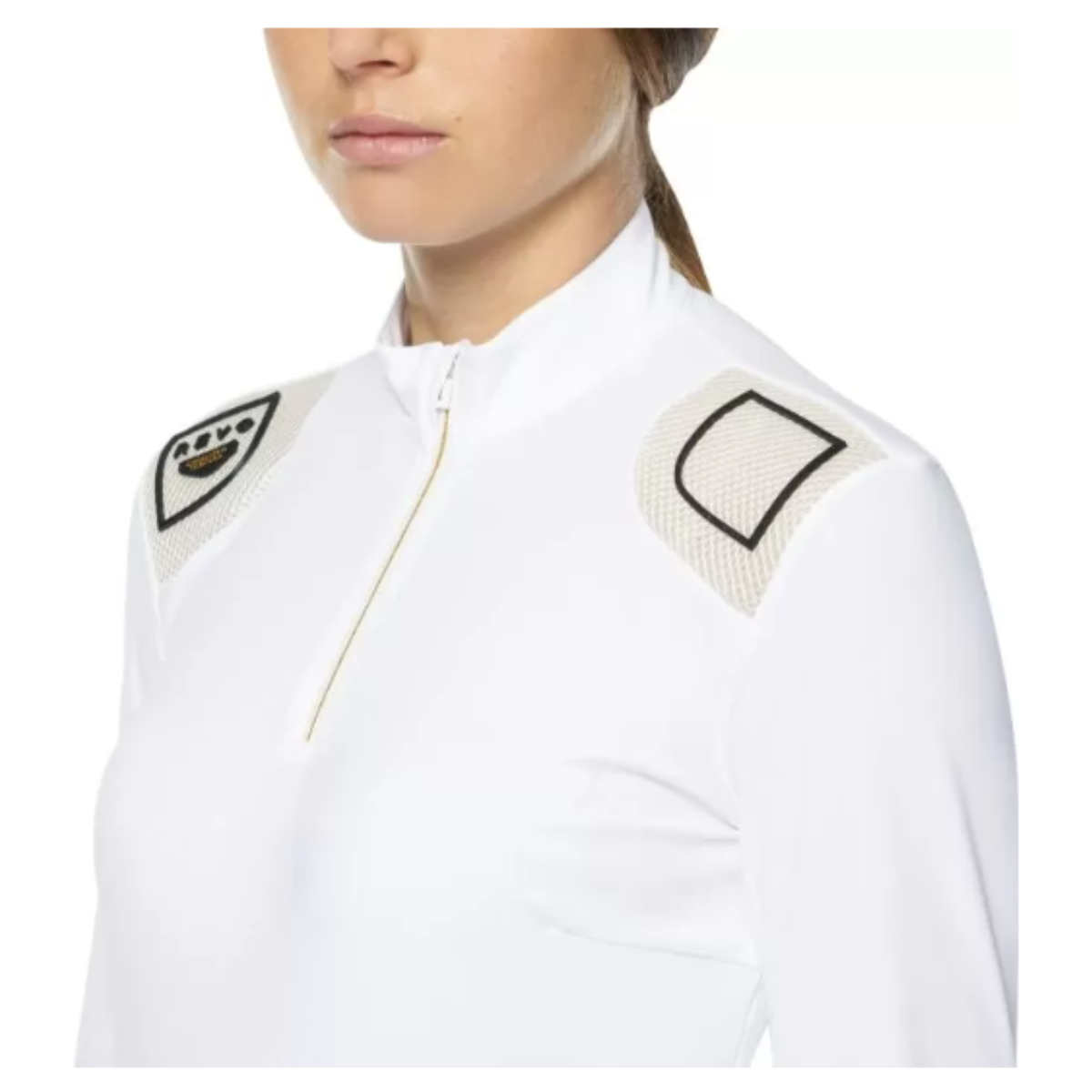 Polo Concours Femme Cavalleria Toscana R-Evo Epaulet Manches Longues