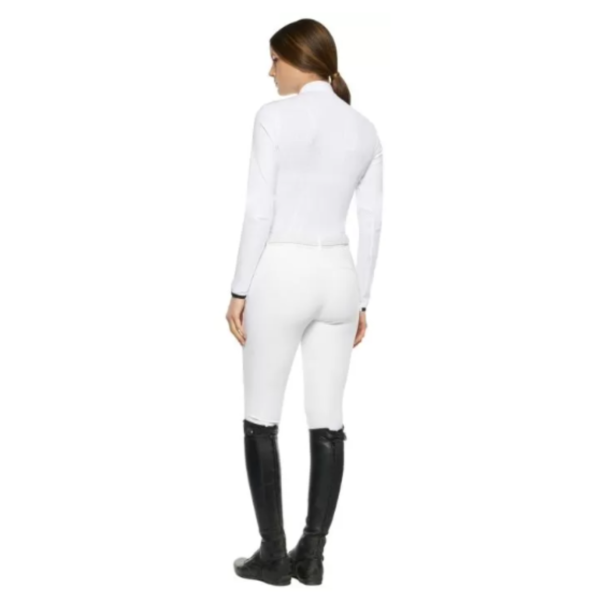 Polo Concours Femme Cavalleria Toscana R-Evo Epaulet Manches Longues