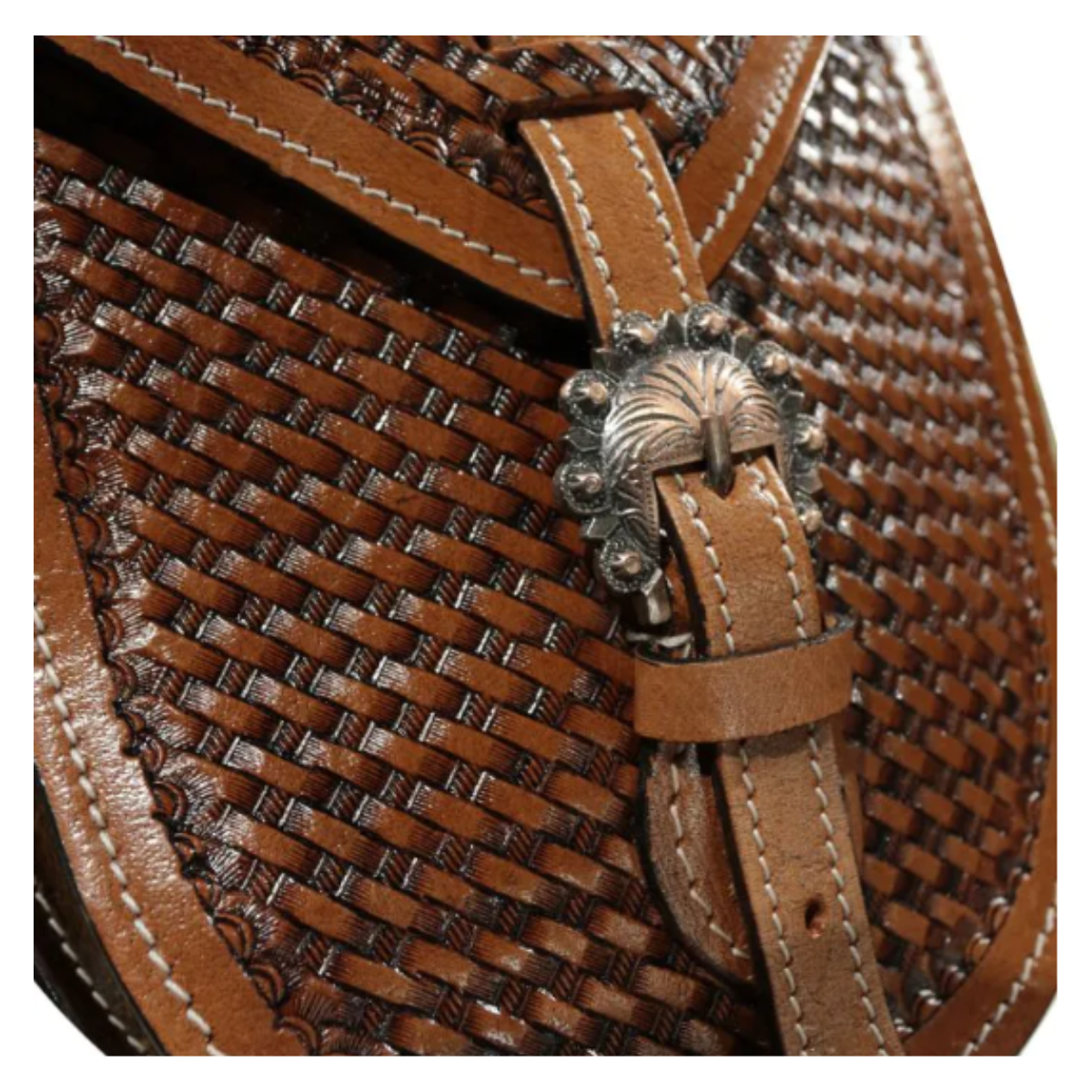 Sacoche de Selle à Pommeau en Cuir Silver Horse