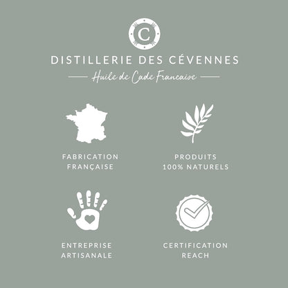 Huile de Cade pour Chevaux - Soin de la Dermite - 100% Fabriquée et Distillée en France