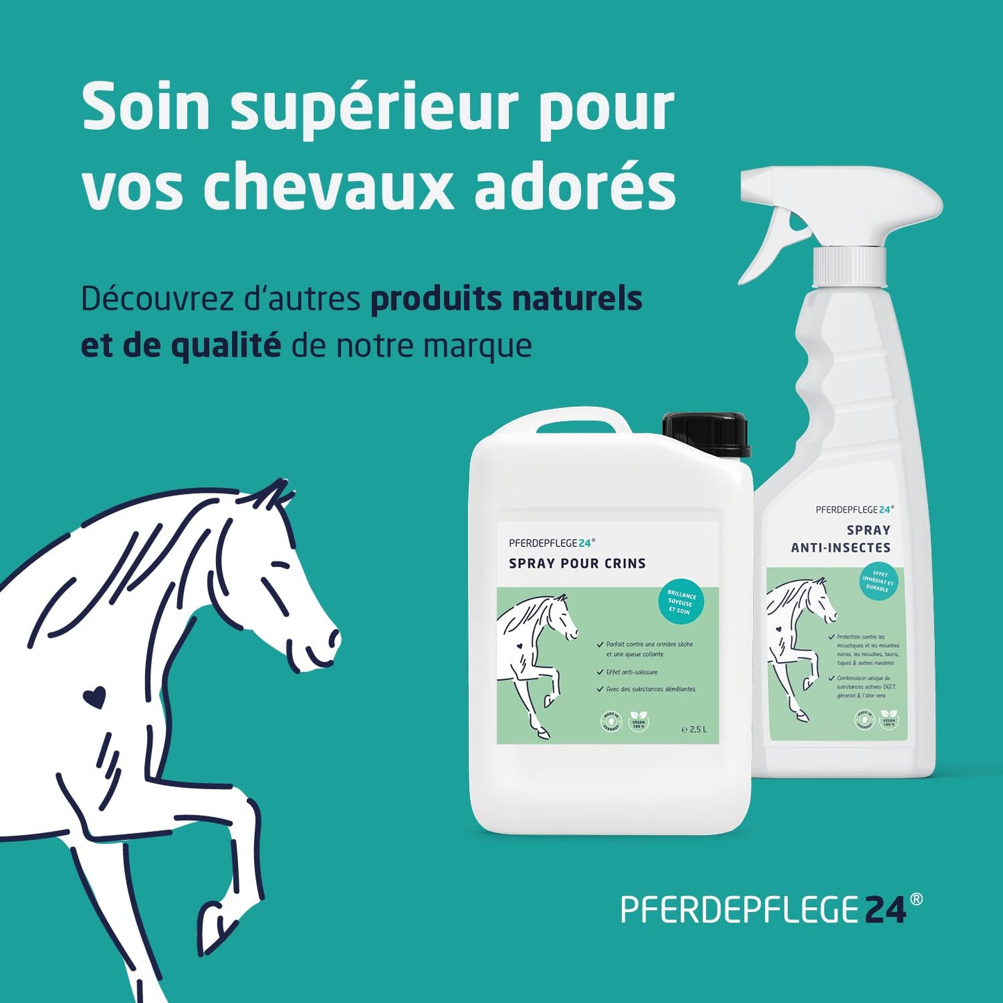 Spray de crins pour Chevaux