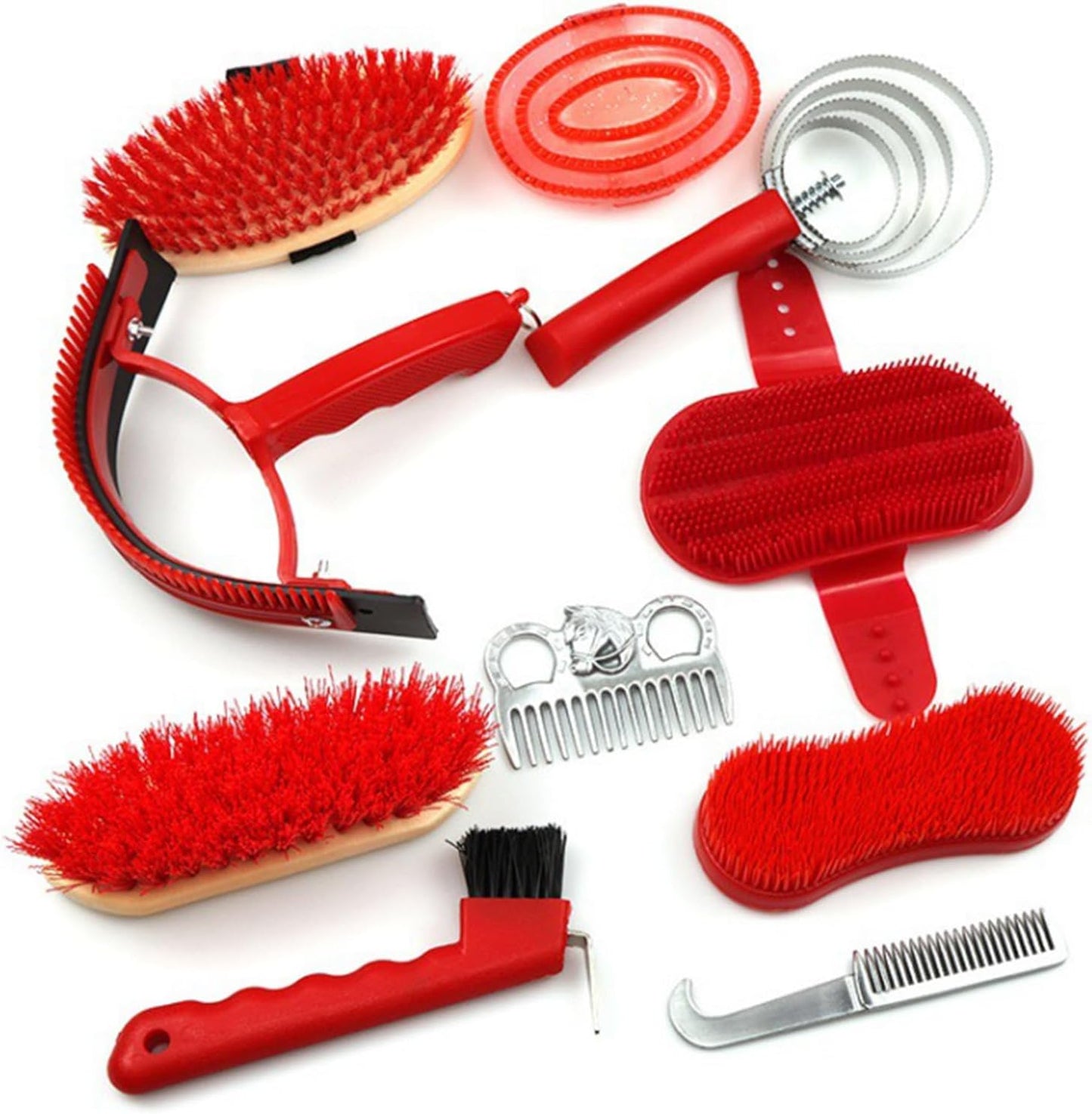 Brosses Pour Chevaux, ensemble 10 Pièces