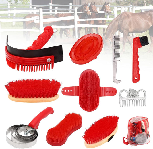 Brosses Pour Chevaux, ensemble 10 Pièces