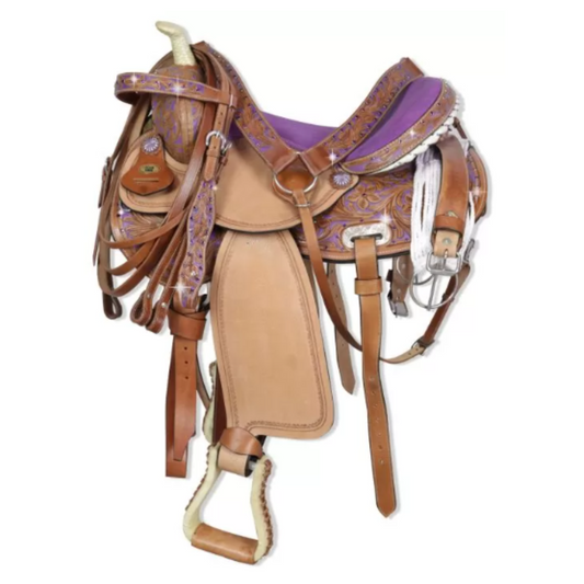 Selle Western 16" Silver Horse Georgia - Violet