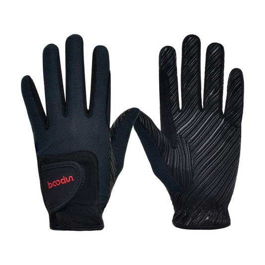 Gants équestres pour enfants et femmes - Noir