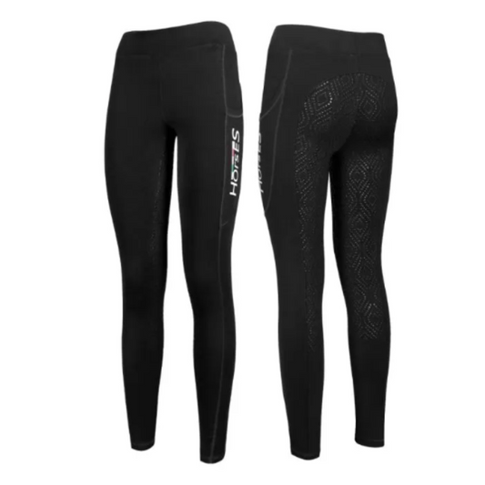 Leggings femme Horses equitation Nadine - Noir