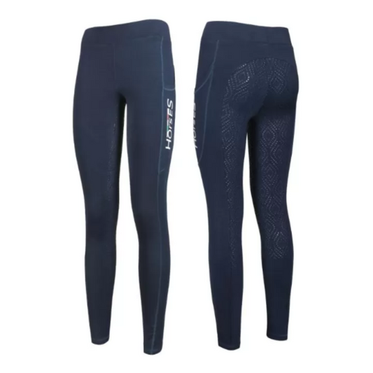 Leggings femme Horses equitation Nadine - Marine