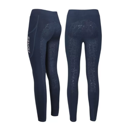 Leggings femme Horses equitation Nadine - Marine