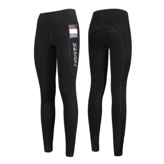 Leggings femme Horses équitation Nikita - Noir