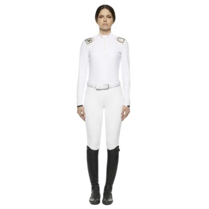 Polo Concours Femme Cavalleria Toscana R-Evo Epaulet Manches Longues