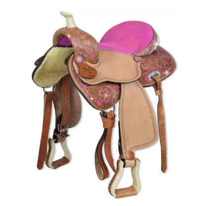 Selle Western 15" Silver Horse Georgia - Bleu ou Rose