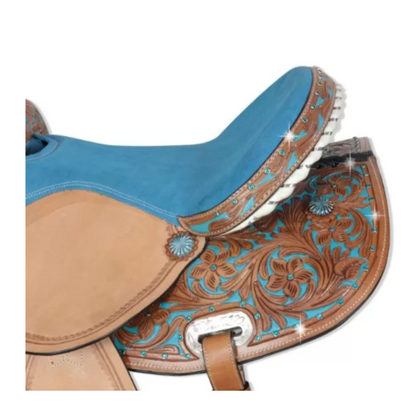 Selle Western 15" Silver Horse Georgia - Bleu ou Rose