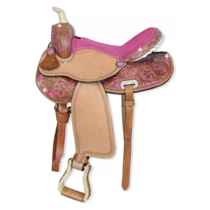 Selle Western 15" Silver Horse Georgia - Bleu ou Rose