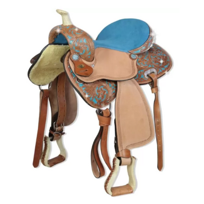 Selle Western 15" Silver Horse Georgia - Bleu ou Rose