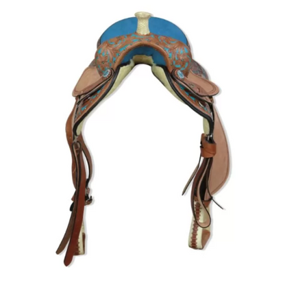 Selle Western 15" Silver Horse Georgia - Bleu ou Rose