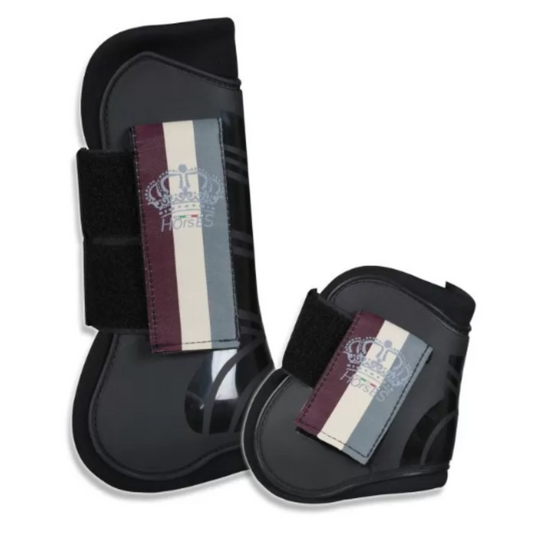 Set Protections Horses Crown Stripes - Cob