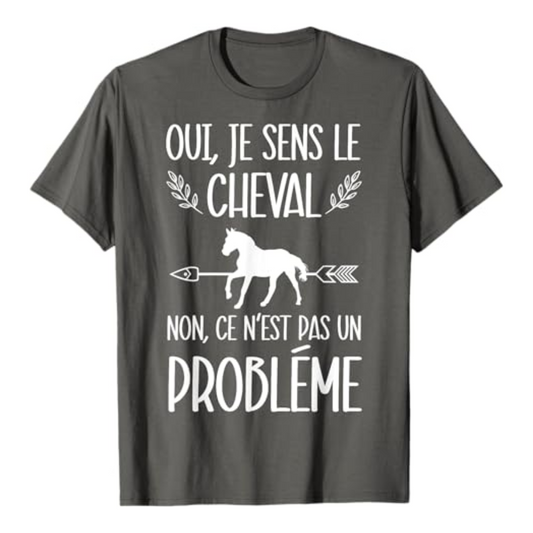 T-shirt : Je sens le cheval - Asphalte