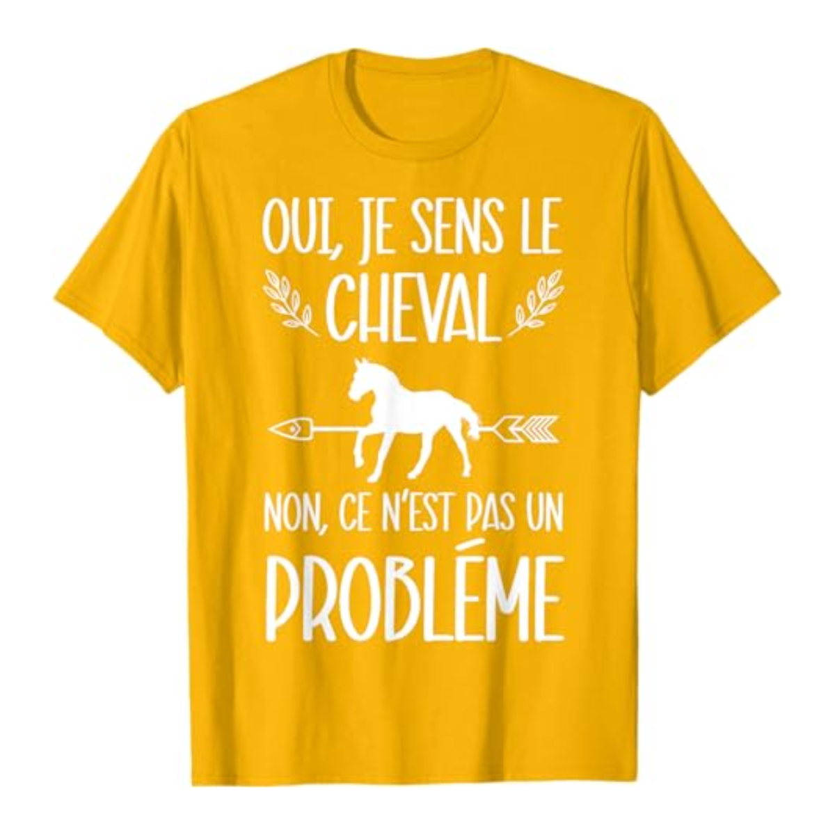T-shirt : Je sens le cheval - Jaune